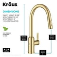 thumbnail image 7 of KRAUS Oletto Touchless Sensor Pull-Down Single Handle Kitchen Faucet in Brushed Brass, 7 of 7