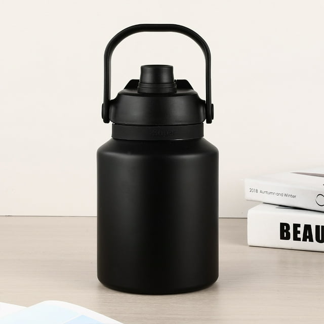 Baohd Large Capacity Water Bottle 1200ml Stainless Steel Heat Preservation And Cold Up To 12 Hours white