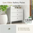 thumbnail image 4 of May Color Large White 3 Drawer Dresser Set of 2 with Fluted Panel, Modern Chest of Drawers with Silent Slide Drawers, Wood Accent Nightstand with Storage for Bedroom Living Room, Hallway, 4 of 6