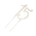 thumbnail image 4 of UPGRATOR Anniversary Cake Topper in Gold Alloy with Sparkling Rhinestone Design, 4 of 7