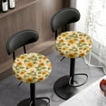 thumbnail image 3 of ZIATUBLE Sunflower Circle Stool Seat Covers Washable Chair Seat Slipcover Size L Universal Padded Round Stool Covers with Elastic Set 2 Piece Lightweight Circle Chair Seat Covers, 3 of 6