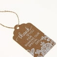 thumbnail image 4 of 50 X Flor de Encaje de Papel Kraft Soledad Etiquetas de Agradecimiento, 4 of 8