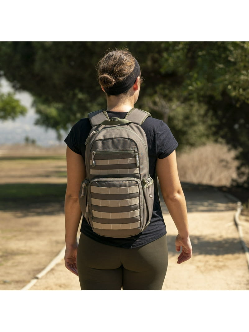 Outdoor Products Venture 17L Unisex Backpack, Green Polyester for