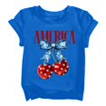 thumbnail image 2 of EnJoCho Boys Girls 4th Of July Shirt Cotton Kids Red White And Blue USA American Flag Shirt Comfortable Patriotic Tops Kids Girls Graphic Tee Summer Casual 2 12 Years, 2 of 8