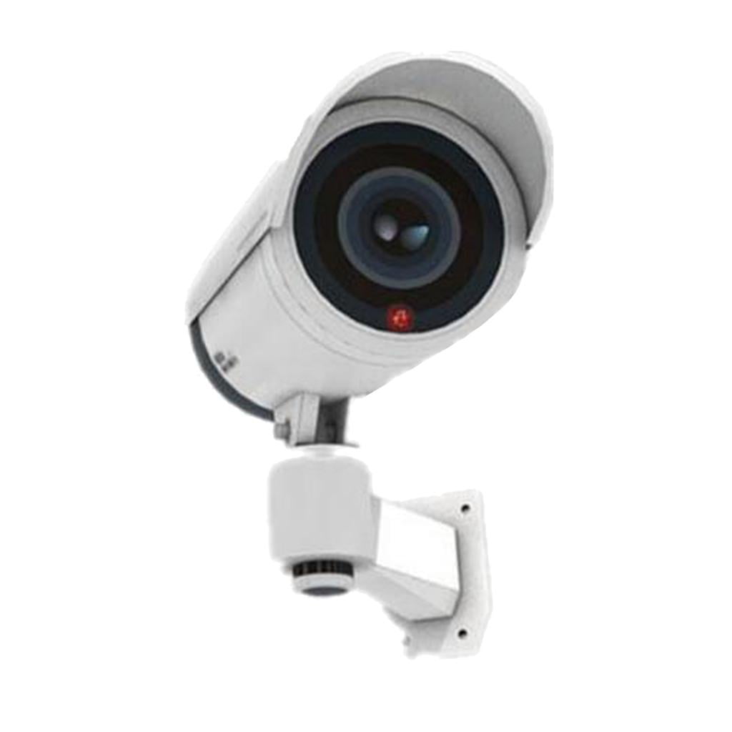 Fake Outdoor Camera, Dummy CCTV Surveillance System with Realistic Red