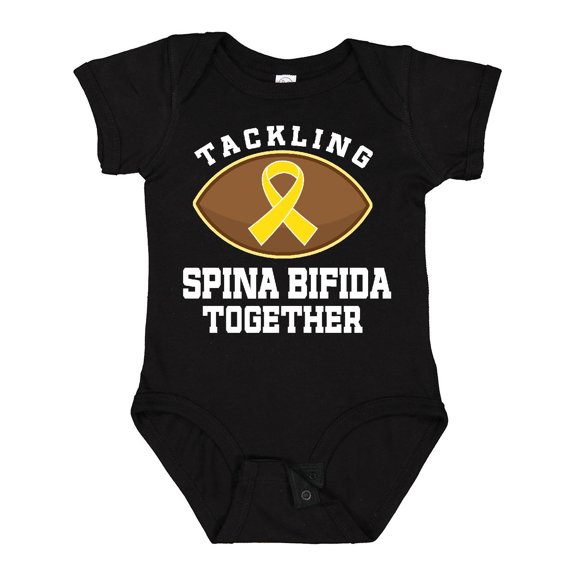 Inktastic Spina Bifida Awareness Ribbon Boys or Girls Baby Bodysuit