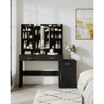 thumbnail image 2 of 58.7” Vanity Desk with Light Mirror, Makeup Vanity Dressing Table with 3 Drawers, 2 of 6