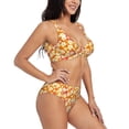 thumbnail image 2 of Daiia Orchids Flowers Women's Bikini Set Two Piece Swimsuit High Waisted Bikini Adjustable Straps Bikini Perfect for Beach, Pool, and Summer Vacation-, 2 of 9
