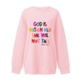 thumbnail image 3 of Ahdbta Sweatshirts for Women Letter Printed Oversized Pullover Tops Round Neck Long Sleeve Casual Loose Fitted Athletic Tops, 3 of 3