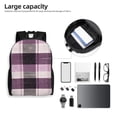thumbnail image 6 of Single Side Full Backpack 16.1×11.8×4.5in Large Capacity Breathable Shoulder Belt Leisure Simple And Strong Bearing Capacity Lavenderblush Buffalo Plaid Check Tartan Scotland_3, 6 of 8