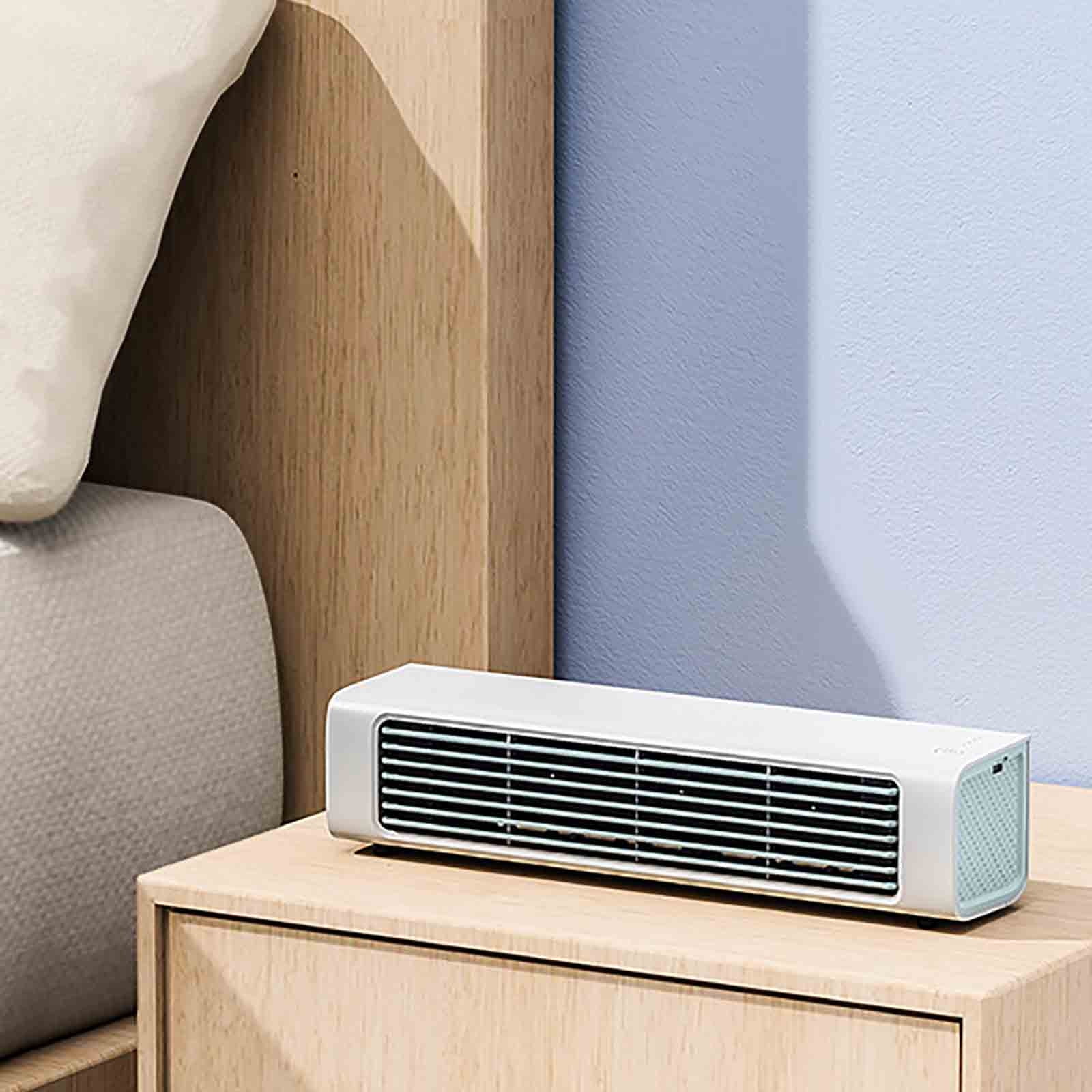 Loyerfyivos Electric Fan, Home Bladeless Tower Fan, Small Desk Fan, Mute High Wind Home, Car, Bedroom, Office Desktop Mini Portable Small Tower Fan (Rechargeable Model,13*3 in)