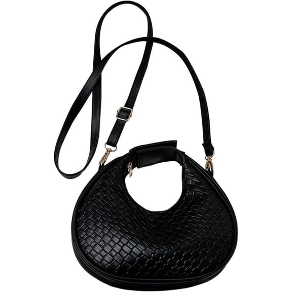 Women's Woven Hobo Handbags Leather Crossbody Bags Top Handle Clutch Purses