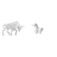 thumbnail image 1 of Estatua moderna de toro de resina y caballo de . Escultura abstracta de animales. Figura coleccionable para mesa, escritorio, estante, oficin, 1 of 8