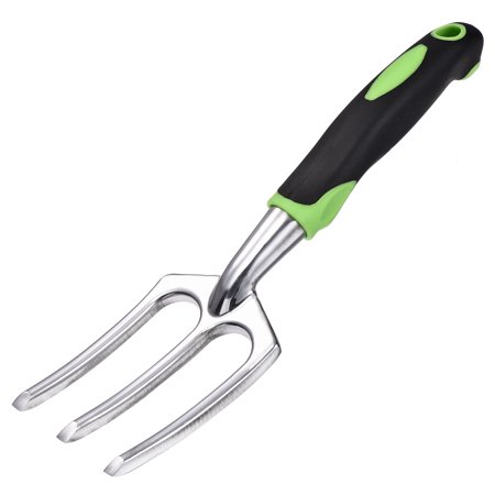 Uxcell Garden Cultivator Tools Iron Spade Rake Transplanting  Black Green