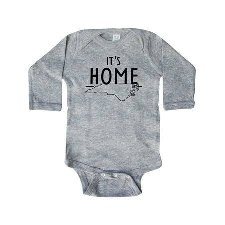 

Inktastic It s Home- State of North Carolina Outline Gift Baby Boy or Baby Girl Long Sleeve Bodysuit
