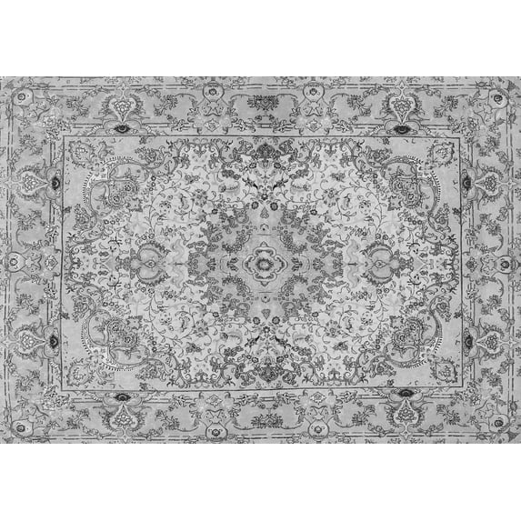 Ahgly Company Indoor Rectangle Persian Gray Traditional Area Rugs, 5' x 7'