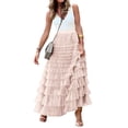 thumbnail image 3 of STARVNC Women Elastic High Waist Pleated Tiered Fairy Prom Tulle Cake Long Skirt, 3 of 6