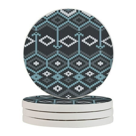 

Circular Drink Coasters Set Vintage Pattern Background Beautiful Home Decor Diatomite Heat-Resistant Diatomite Protect Table Countertop
