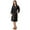 e-567Black128, variant on Women's Sleepwear Solid Color Autumn Elegant Casual Thin Couple Bathrobe Medium Length Bathrobe Pajamas Boho Home O-Neck Loungewear