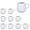 White2, variant on 10 Pack Classic Ceramic Creamer Set, Mini Porcelain Milk Pitcher, White (without Handle), 50ml