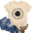 thumbnail image 2 of Enjoytime Womens Tops Floral Printed Crewneck Short Sleeve Tee Shirts Spring Summer Trendy Casual Plus Size Tops, 2 of 6
