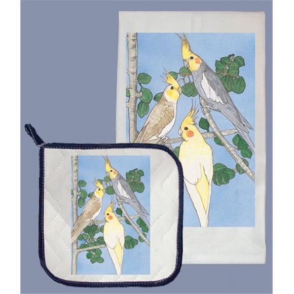 Pipsqueak Productions DP932 Cockatiel Dish Towel And Pot Holder Set