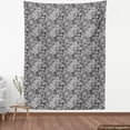 thumbnail image 3 of Ambesonne Black and White Fabric by the Yard Upholstery, Western Floral, 5 Yards, Black White, 3 of 4
