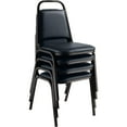 thumbnail image 2 of (Pack of 4) NPS® 9100 Series Vinyl Upholstered Stack Chair, Midnight Blue Seat, Black Sandtex Frame, 2 of 7