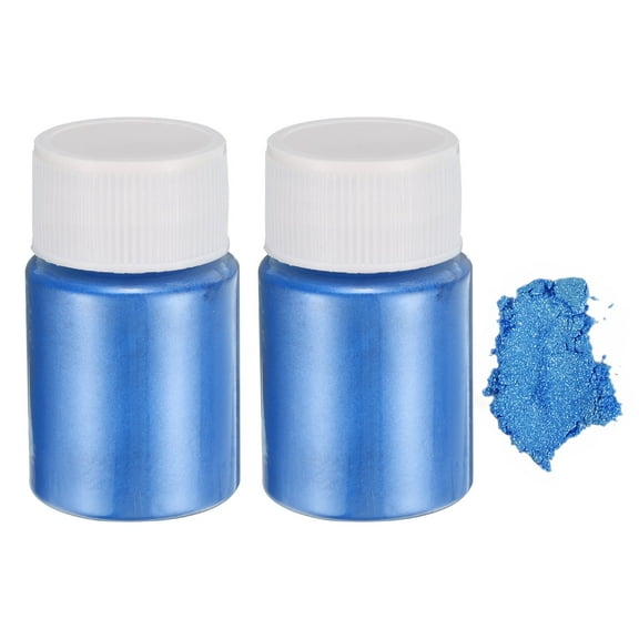 Uxcell 2pcs 30g/1oz Mica Powder for Epoxy Resin Kits Casting Resin, Shining Blue
