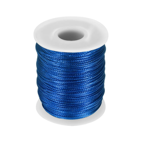 Uxcell Metallic Cord 1.5mm 109 Yards Metallic Ornament String Dark Blue