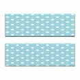 thumbnail image 2 of Vintage Blue Bench Cushion Set of 2, Horizontal Wavy Lines with Ogee Style Bold Inner Details Curvy Motif, Standard Size Foam Pad and Decorative Cover, Pale Blue White, by Ambesonne, 2 of 4