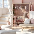 thumbnail image 3 of Vogue Tiger on Pink Sofa Poster | Luxury Maximalist Wall Art | White Bengal Tiger Fashion Print | Glam Animal Chic Decor Unframed Poster, 3 of 3