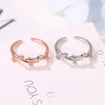 thumbnail image 5 of Ring Silver Knuckle Silver Tree Leaves Opening Adjustable Gift, 5 of 5