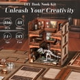 thumbnail image 5 of Book Nooks for Adults - Dinosaur Museum Theme 3D Wooden Puzzle Kit | Miniature Dollhouse | Home Bookshelf Decor Gift, 5 of 8