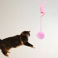 thumbnail image 4 of TISHITA Cat Kitten Toy Exercise Retractable Spring Funny Indoor Flexible Fuzzy Balls Cat Pink, 4 of 8