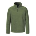 thumbnail image 2 of ZCFZJW Mens Plush Velvet Warm Polo Sweatshirts Casual 1/4 Zip up V Neck Stand Collar Solid Color Pullover Sweaters Loose Fit Cozy Outwear Coat Green M, 2 of 3