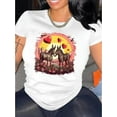 thumbnail image 1 of Creative Valentine'S Day Heart Donkey Pattern Printed Women'S Trendy Round Neck Short Sleeve, Simple Casual Sports T-Shirt, Comfortable Summer Top for Women During Holidays., 1 of 6