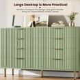 thumbnail image 5 of GarveeHome 8 Drawer Dresser for Bedroom, Modern Fluted Nightstand with Deep Drawers, Wooden Organizer, for Living Room/Kids Room, Green, 5 of 8
