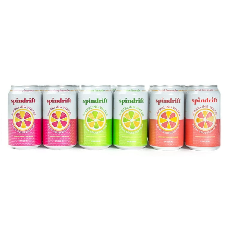 Spindrift Sparkling Lemonade Variety Pack, 3 Flavors, 12 Fl Oz