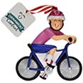 thumbnail image 2 of Rudolph and Me Girl Riding Bicycle Christmas Tree Ornament Decoration Cyclists Bike Rider New, 2 of 2