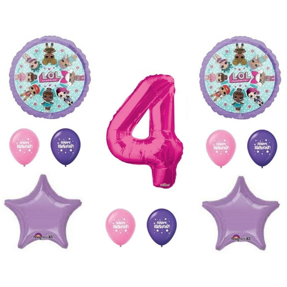 4th Birthday Party LOL Balloons Decoration Supplies
