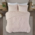 thumbnail image 7 of Pemberly Row Polyester Long Fur to Mink Comforter Set in Blush Pink, 7 of 7