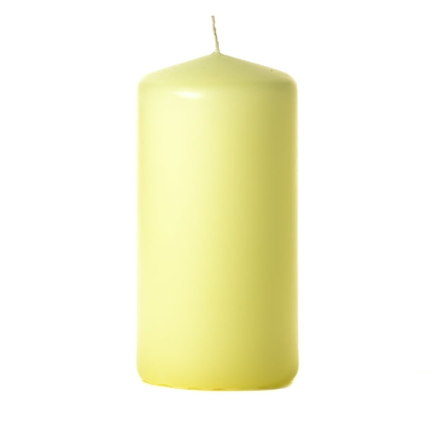 1 Pc 3x6 Pale Yellow Pillar Candles Unscented 3 in. diameterx6 in. tall