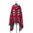 thumbnail image 1 of Hooded Cloak with Horn Button for Women Casual Outings and Parties in Red Providing Warmth 1Set, 1 of 5