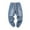 Blue, variant on Men Jeans Street Elastic Waist Drawstring Denim Jeans Loose Fit Casual Stretchy Baggy Pants for Men