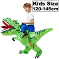 thumbnail image 1 of Disfraz de dinosaurio t-rex para adultos y niños, traje inflable de Mascota, fiesta divertida, Anime, navidad, Halloween, 1 of 4