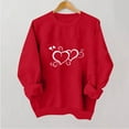 thumbnail image 4 of Generic Womens Cute Valentines Outfits Long Sleeve Love Heart Graphic Sweatshirts Pullover Valentine's Crewneck Sweatshirt, 4 of 5
