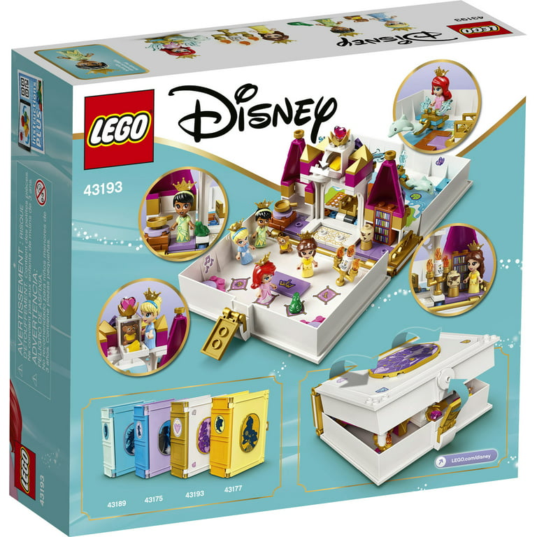 tack ciffer snorkel LEGO Disney Ariel, Belle, Cinderella and Tiana's Storybook Adventures 43193  Building Toy (130 Pieces) - Walmart.com
