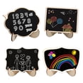 thumbnail image 4 of Hyasfey 10Pcs Mini Chalkboard Sign with Stand Wooden Desktop Blackboard Reusable Single Sided Small Message Board Wedding Party Events Buffet Decoration Board, 4 of 8