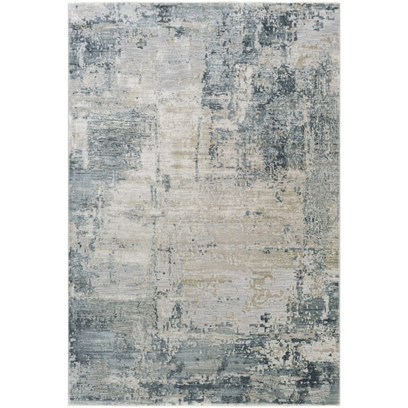 BoutiqueRugs Devonport Contemporary Area Rug - Medium Gray, Light Gray, Pale Blue - 12' x 15'